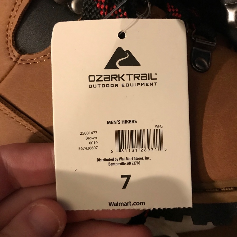 NWT Mens Ozark Trail Red Lace Hiking Boots - Picture 5 of 5
